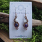 Copper Phase Earrings - Moonstone & Amethyst