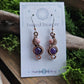 Copper Phase Earrings - Rhodonite & Amethyst