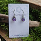 Titanium Dew Drop Earrings - Amethyst