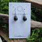 Titanium Dew Drop Earrings - Obsidian