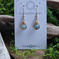 Bronze Dew Drop Earrings - Moss Agate