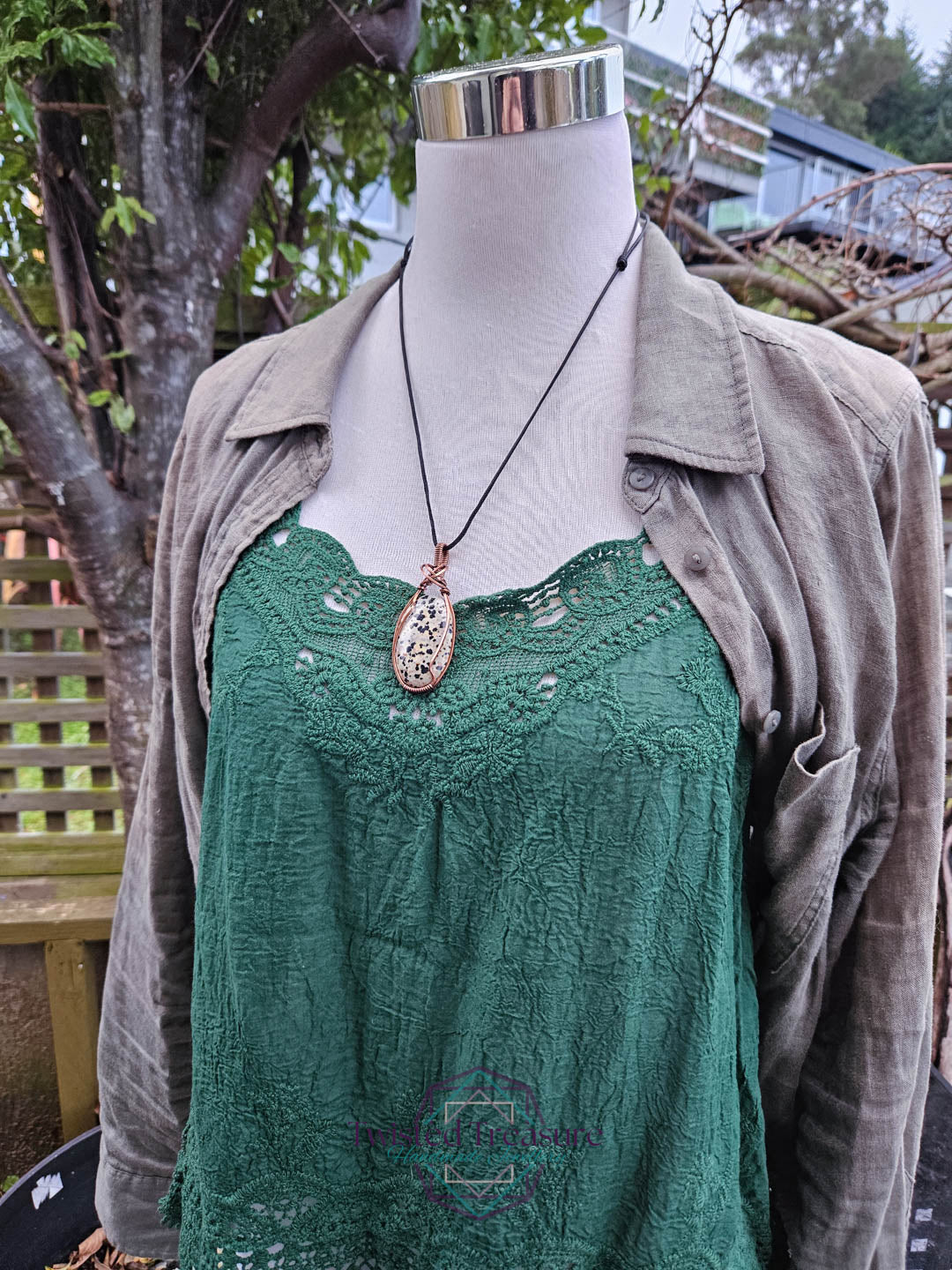 Dalmatian Jasper Copper Necklace