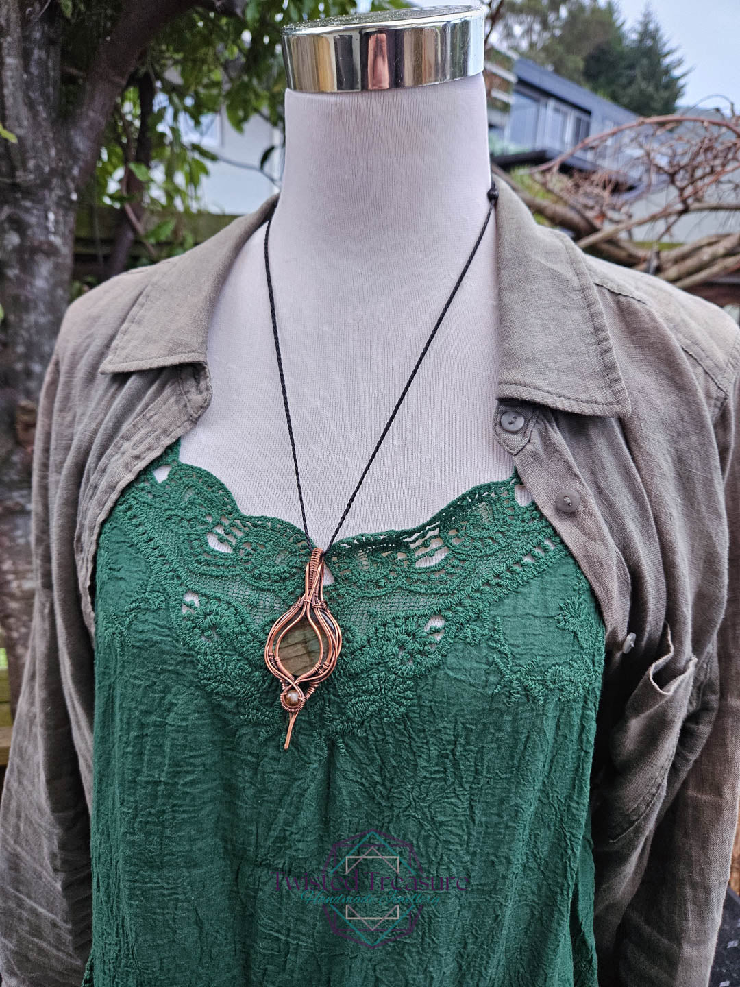 Labradorite and Citrine Copper Necklace