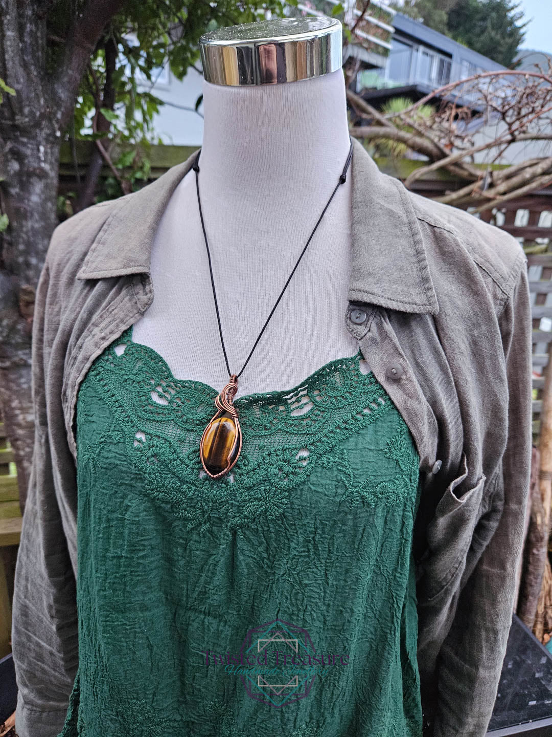 Tiger's Eye and Copper Necklace
