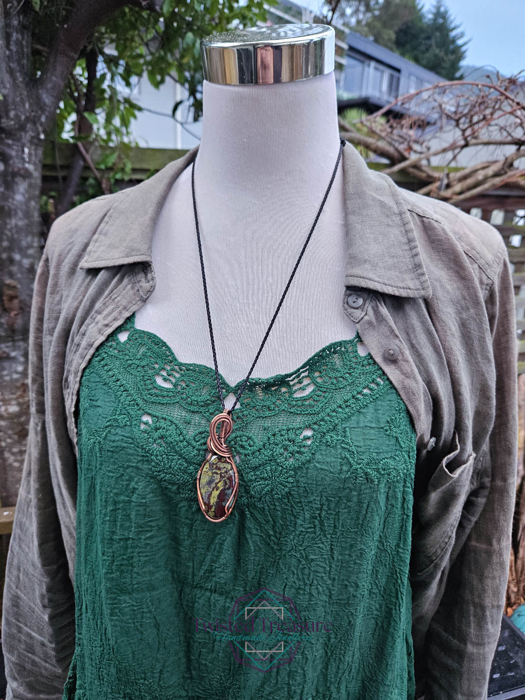 Dragon Blood Jasper Copper Necklace