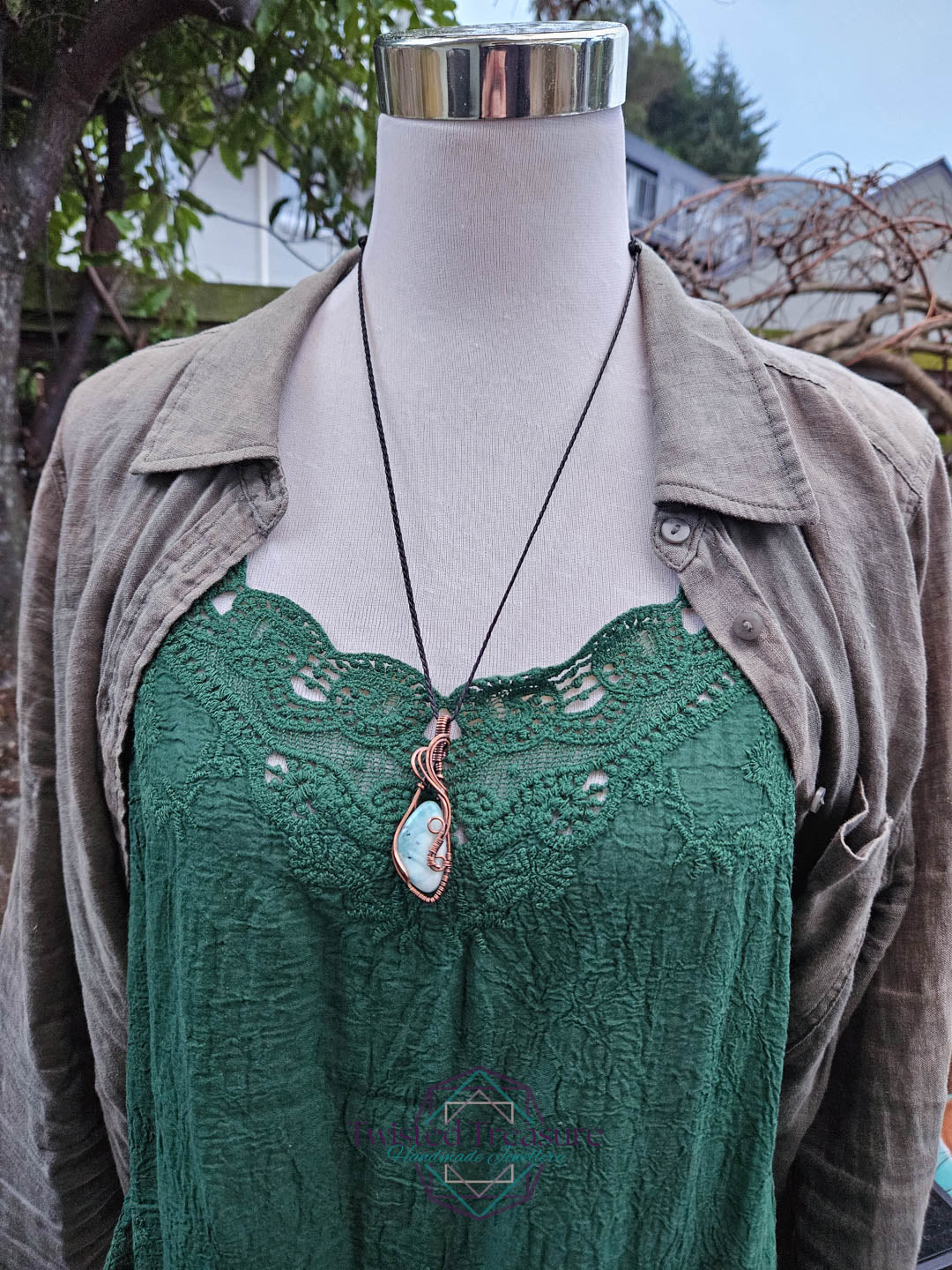 Larimar Copper Necklace