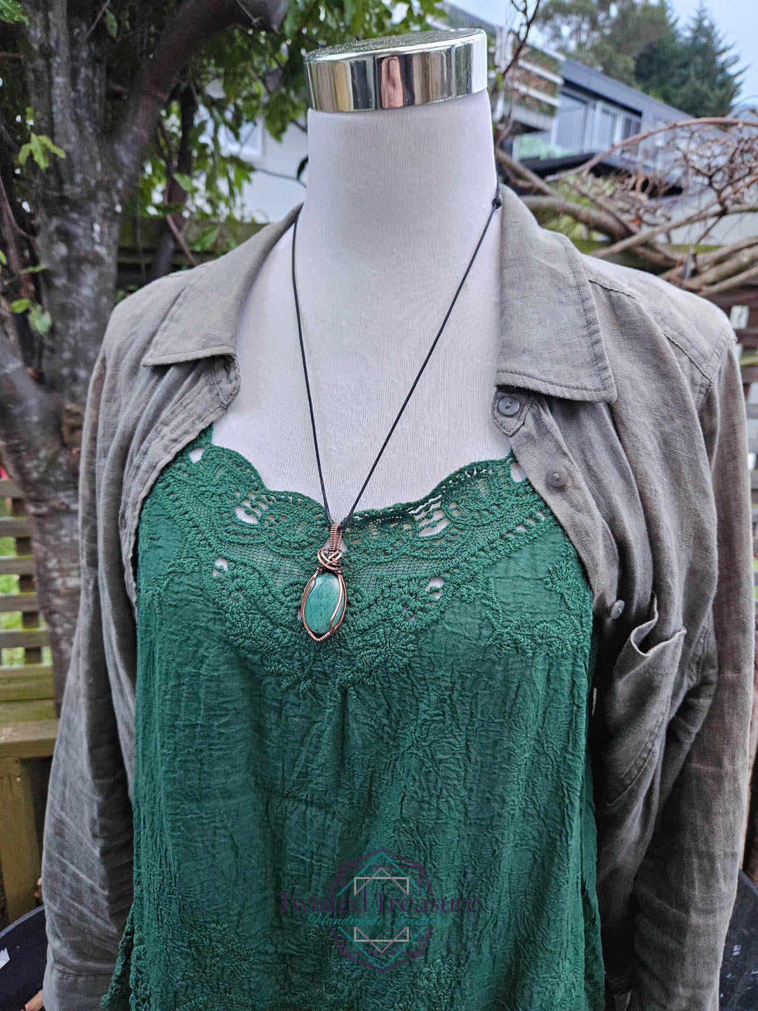 Mtorolite - Chrome Chalcedony Copper Necklace