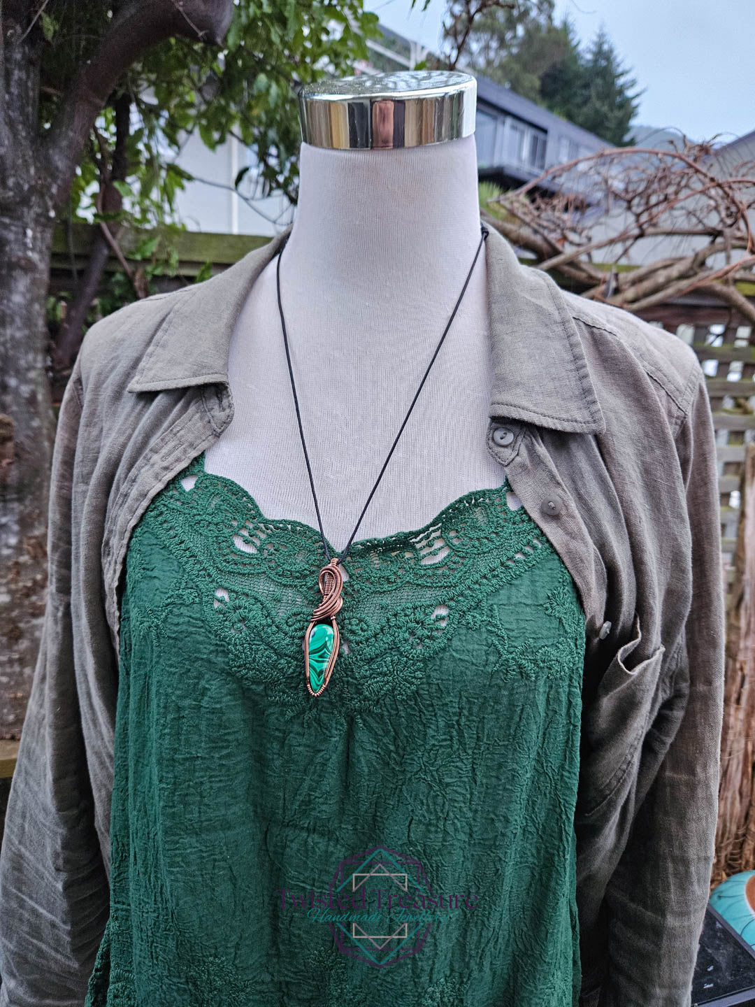 Malachite Copper Necklace