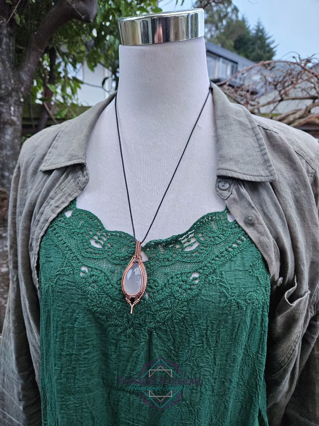 Rose Quartz Copper Necklace