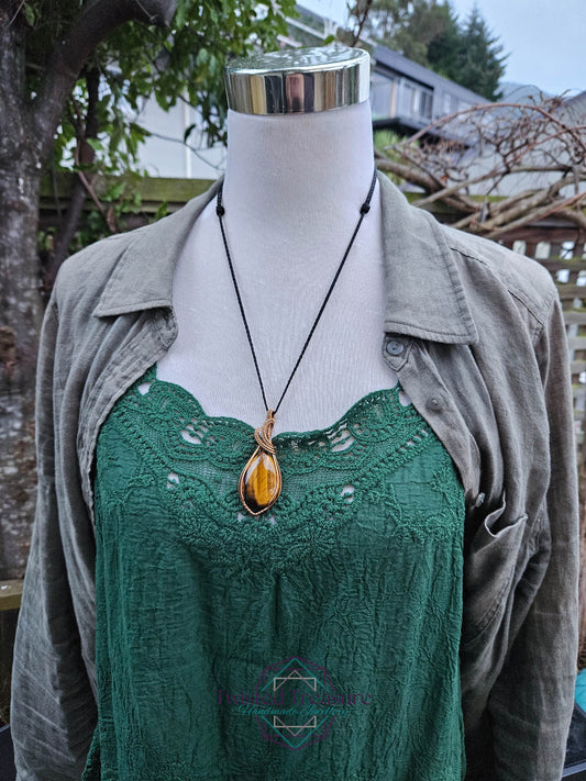 Tiger's Eye Bronze Necklace