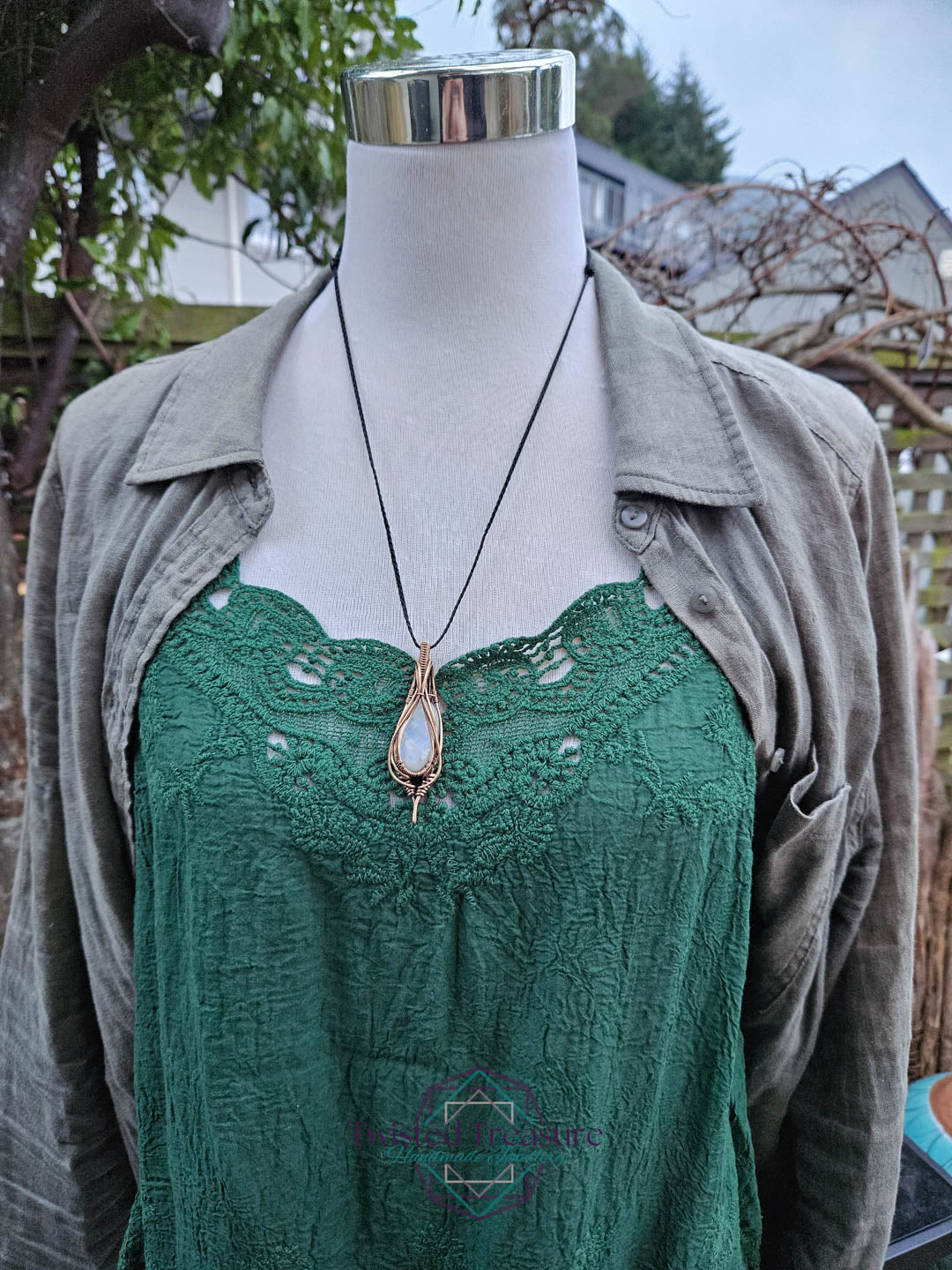Moonstone Bronze Necklace