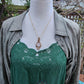 Rose Quartz Bronze Necklace