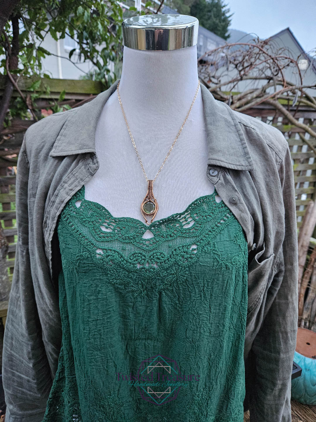 Labradorite Bronze Necklace