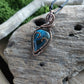 Labradorite Copper Heart Necklace