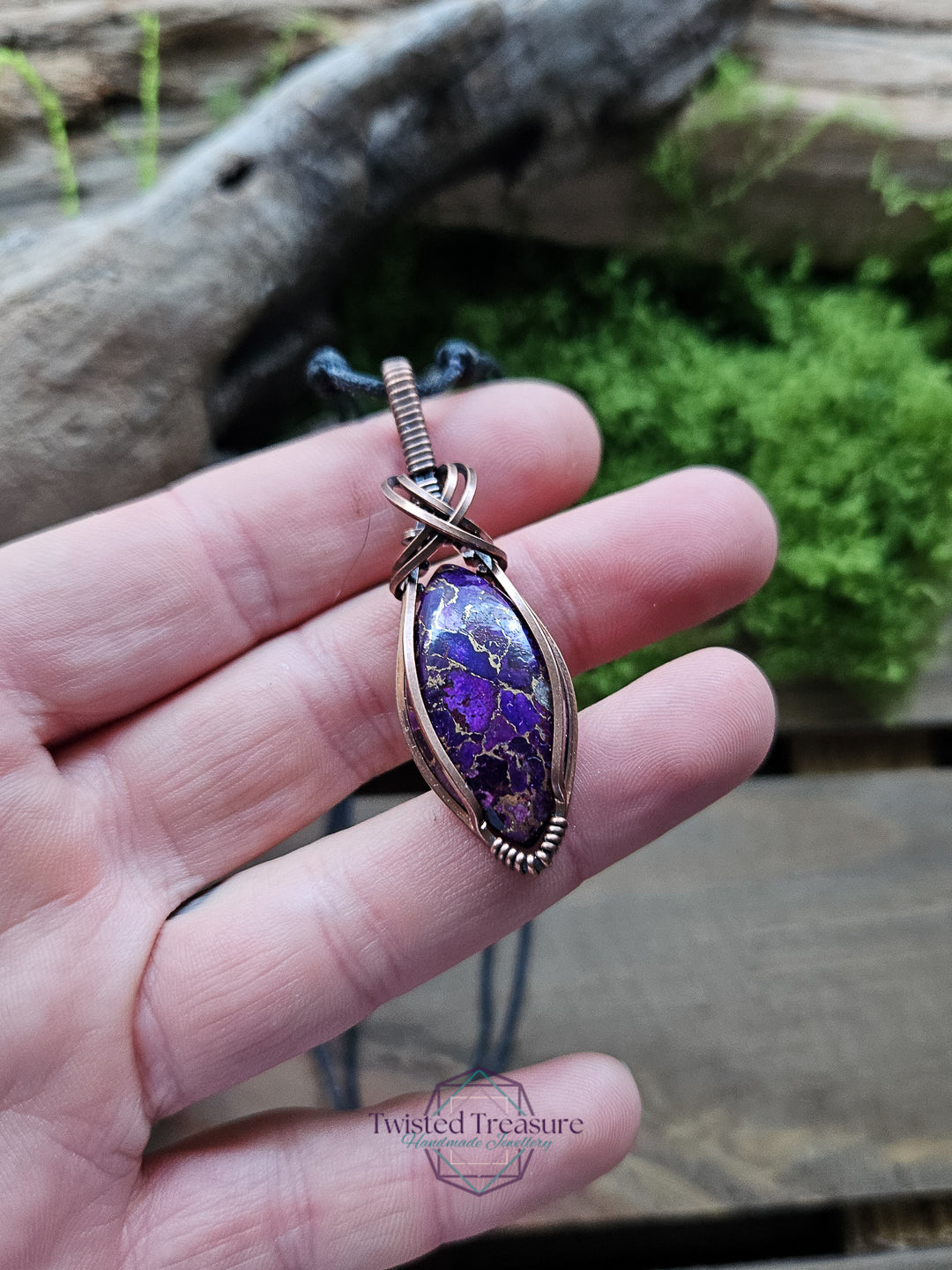 Reconstituted Turquoise Copper Necklace