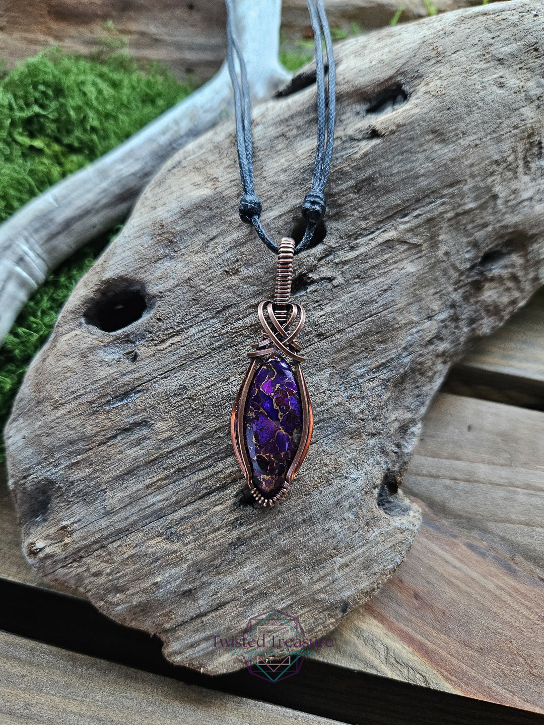 Reconstituted Turquoise Copper Necklace
