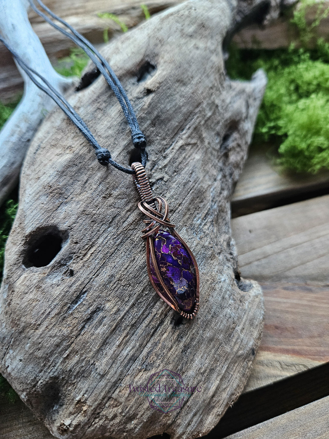 Reconstituted Turquoise Copper Necklace