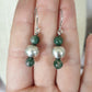 Moss Agate and Silver Earrings