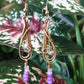 Opal and Brass Dangle Earrings