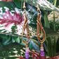 Opal and Brass Dangle Earrings