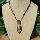 Crazy Lace Agate, Garnet and Sterling Silver Necklace